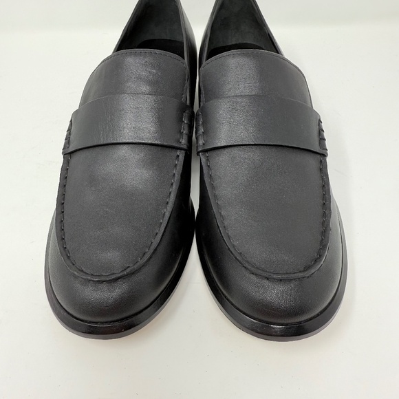 New Vince Nelli Leather Loafer Black Leather Sz 8 - Picture 10 of 14